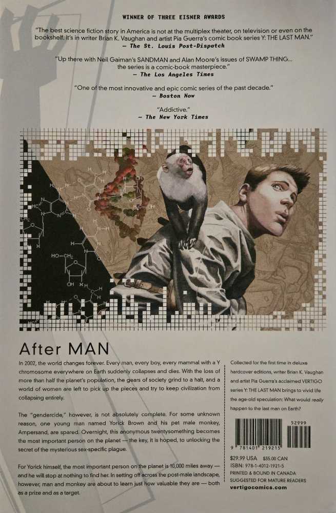Y The Last Man Deluxe Edition Book 1 - Vertigo (1 - 10/2008) comic book collectible [Barcode 9781401219215] - Main Image 2
