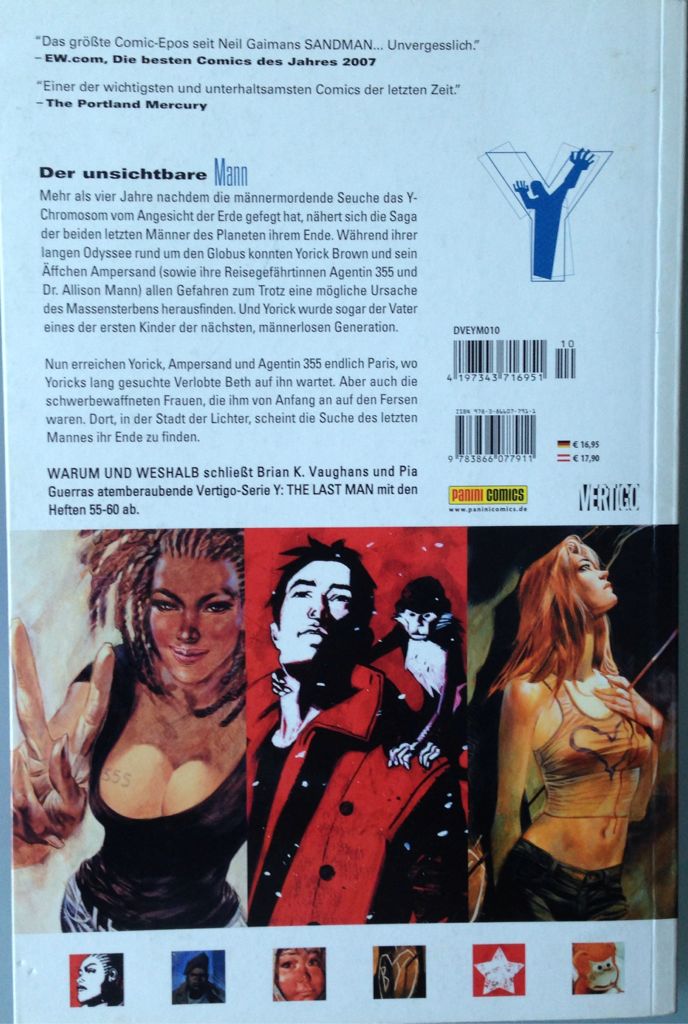 Y: The Last Man Vol 10: Whys and Wherefores - Vertigo (10 - Oct 2008) comic book collectible [Barcode 9781401218133] - Main Image 2