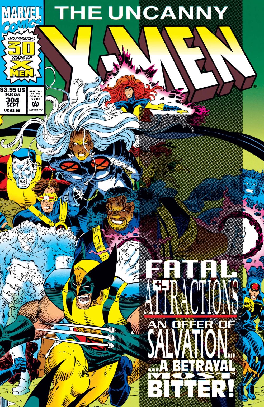 The Uncanny X-Men - Marvel (304 - Oct 1995) comic book collectible [Barcode 759606024612] - Main Image 3