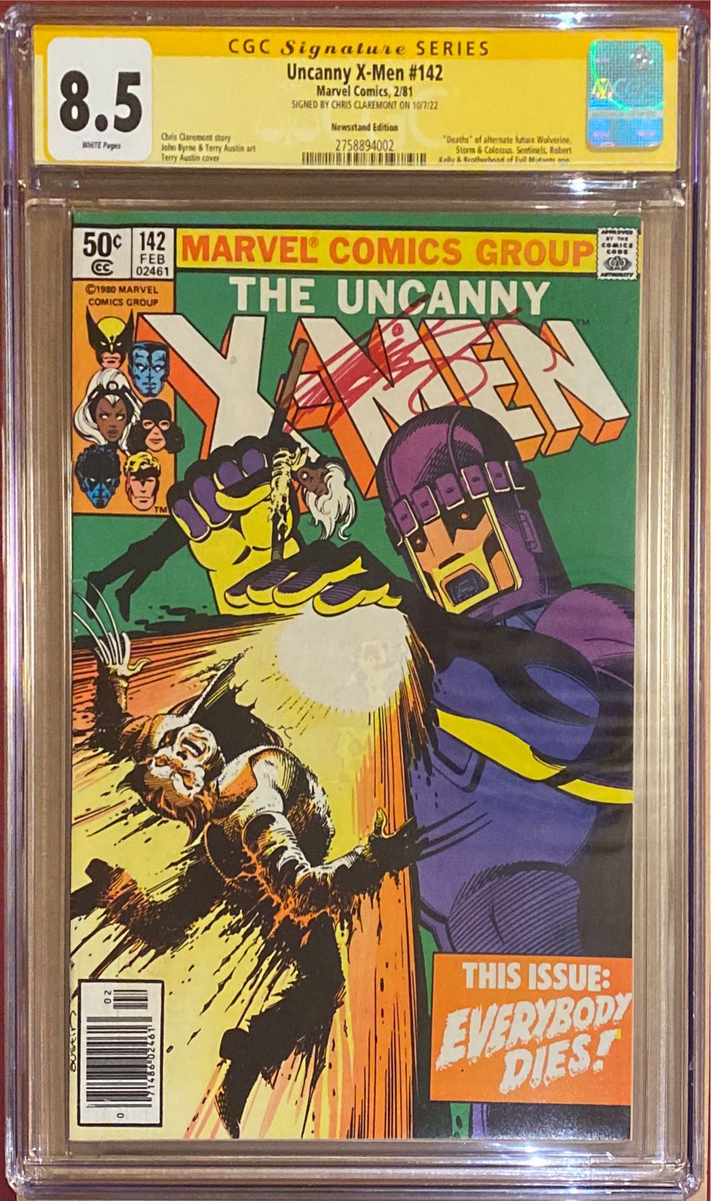 The Uncanny X-Men - Marvel (142 - Feb 1981) comic book collectible [Barcode 071486024613] - Main Image 3
