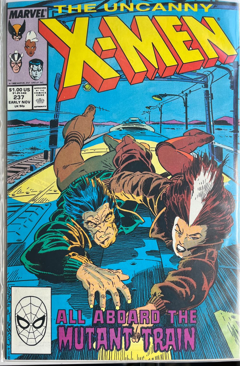 Uncanny X-Men - Marvel (237 - Nov 1988) comic book collectible [Barcode 071486024613] - Main Image 3
