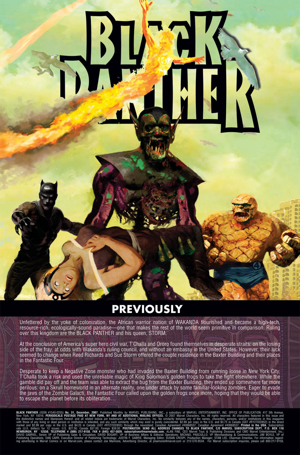 Black Panther Vol. 4 - Marvel Comics (31 - Dec 2007) comic book collectible [Barcode 759606055838] - Main Image 2