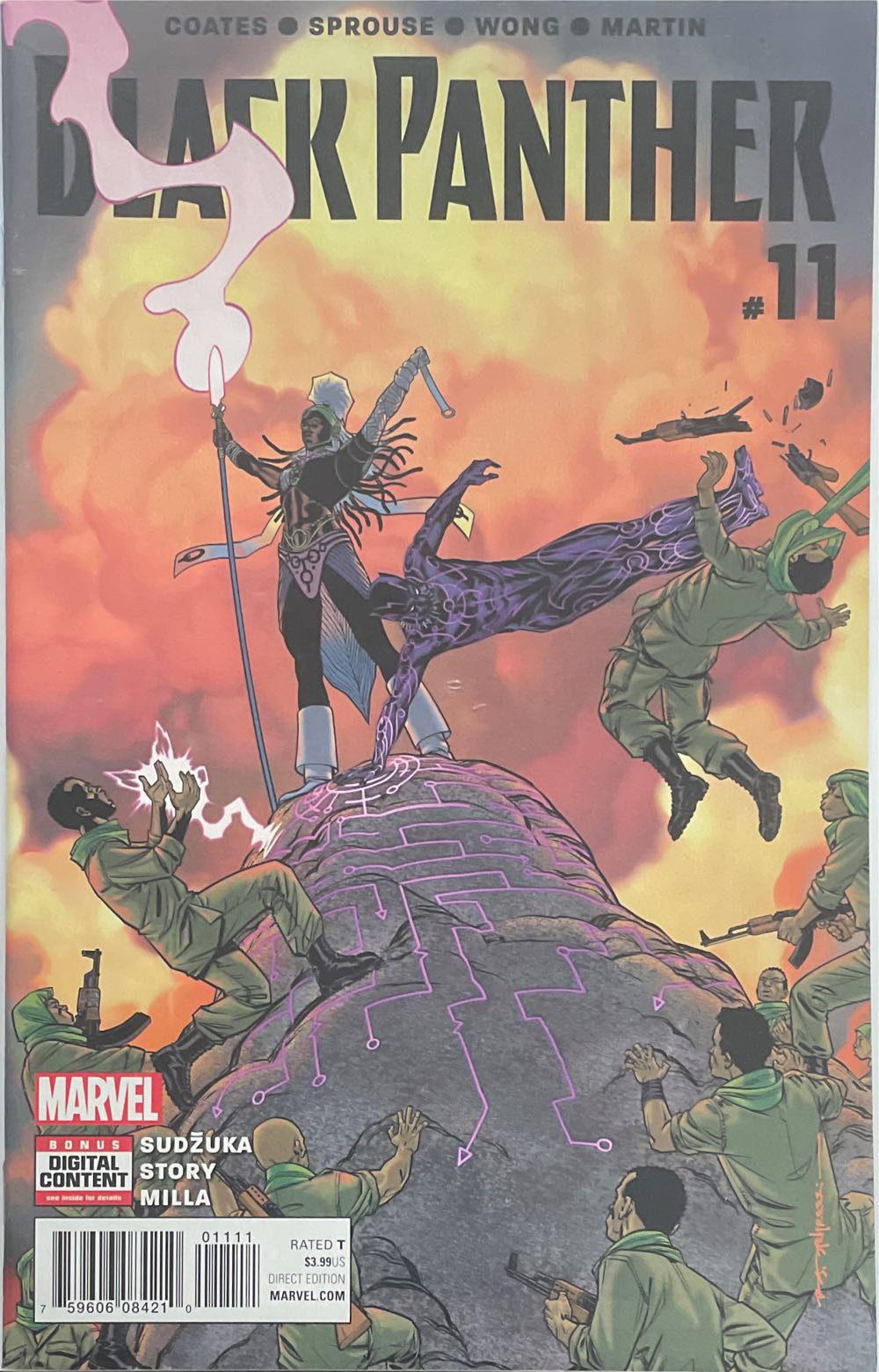 Black Panther (2016) - Marvel Comics Group (11 - Apr 2017) comic book collectible [Barcode 75960608421001111] - Main Image 2