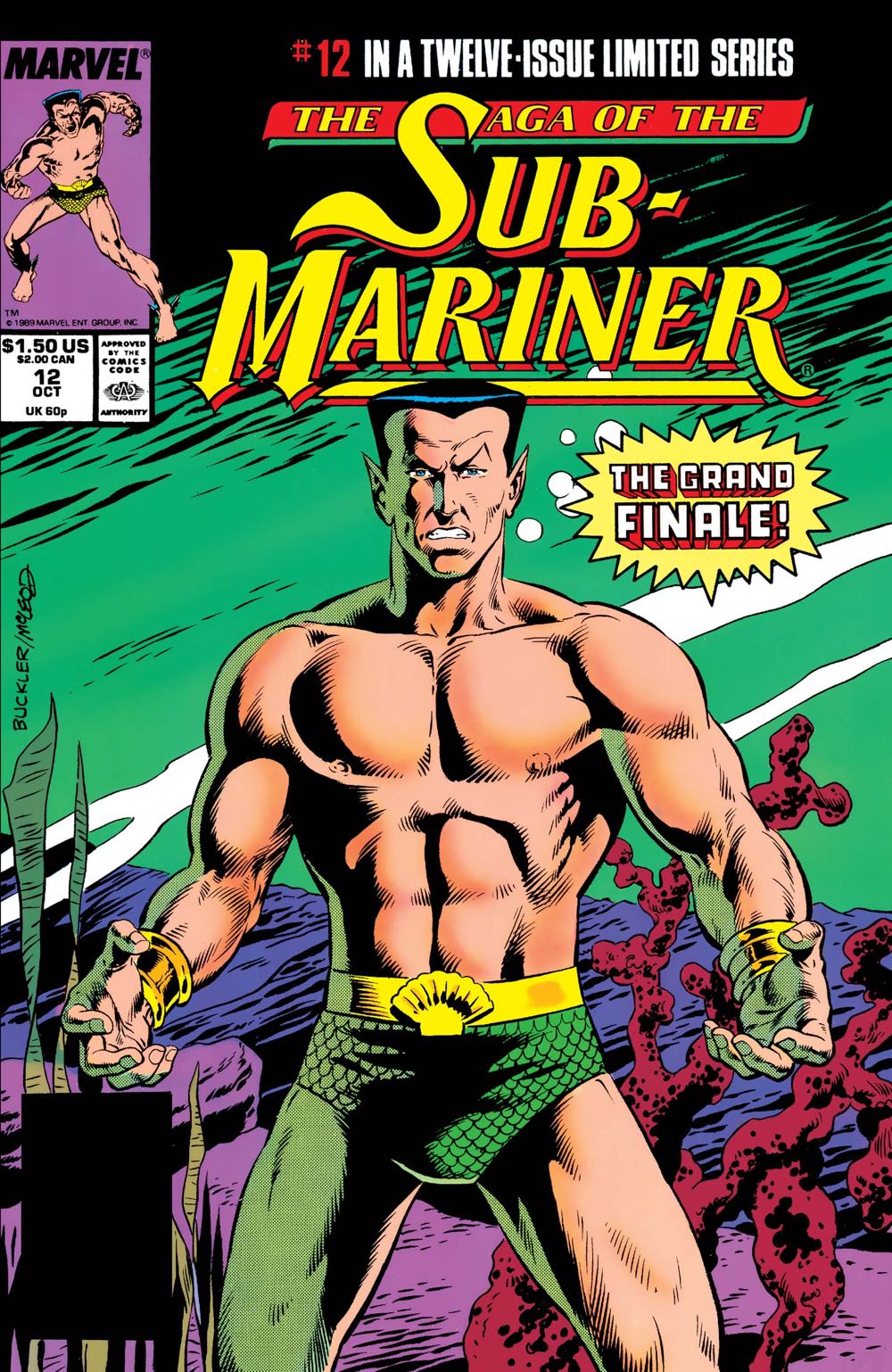 Namor the Sub-mariner - Marvel (12 - Mar 1991) comic book collectible [Barcode 071486013259] - Main Image 4