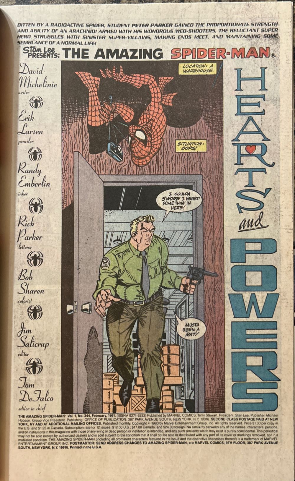 Amazing Spider-Man - Marvel Comics (344 - Feb 1990) comic book collectible [Barcode 071486024576] - Main Image 3