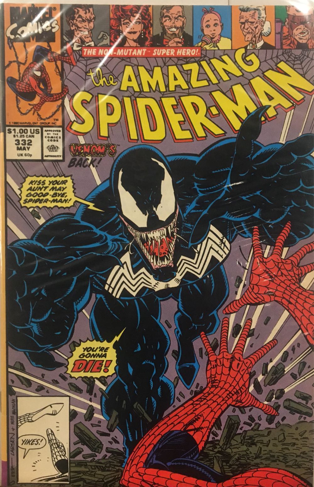The Amazing Spider-Man 332 - Marvel Comics Amazing Spider-man* (332 - May 1990) comic book collectible [Barcode 759606068142] - Main Image 2