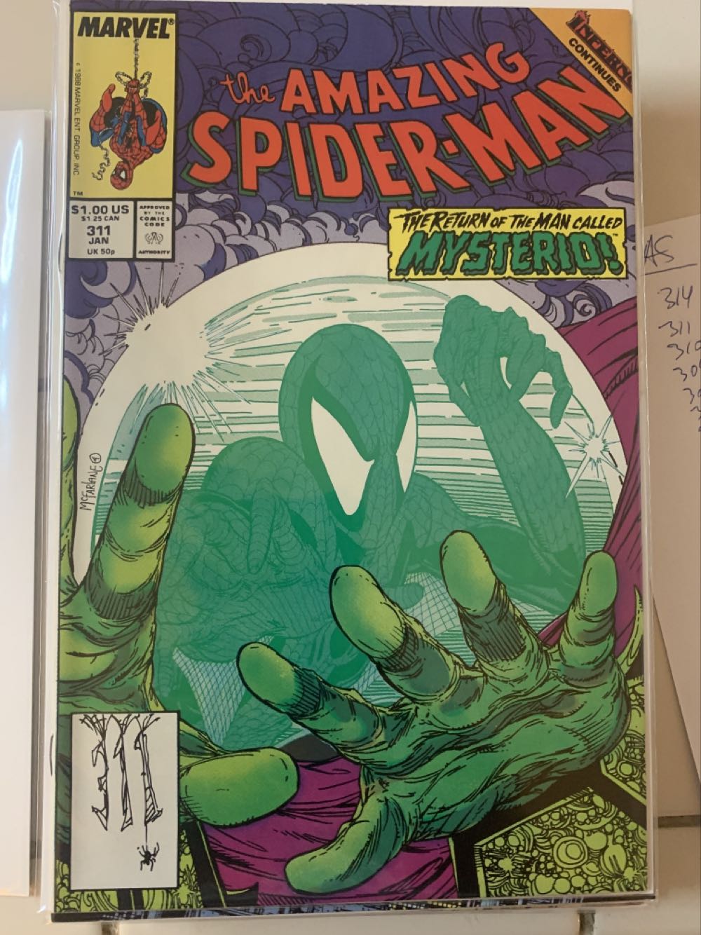 The Amazing Spider-Man - Marvel (311 - Jan 1989) comic book collectible [Barcode 759606068142] - Main Image 2