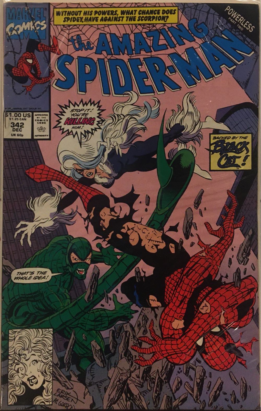 The Amazing Spider-man - Marvel Comics (342 - Dec 1990) comic book collectible [Barcode 759606068142] - Main Image 2
