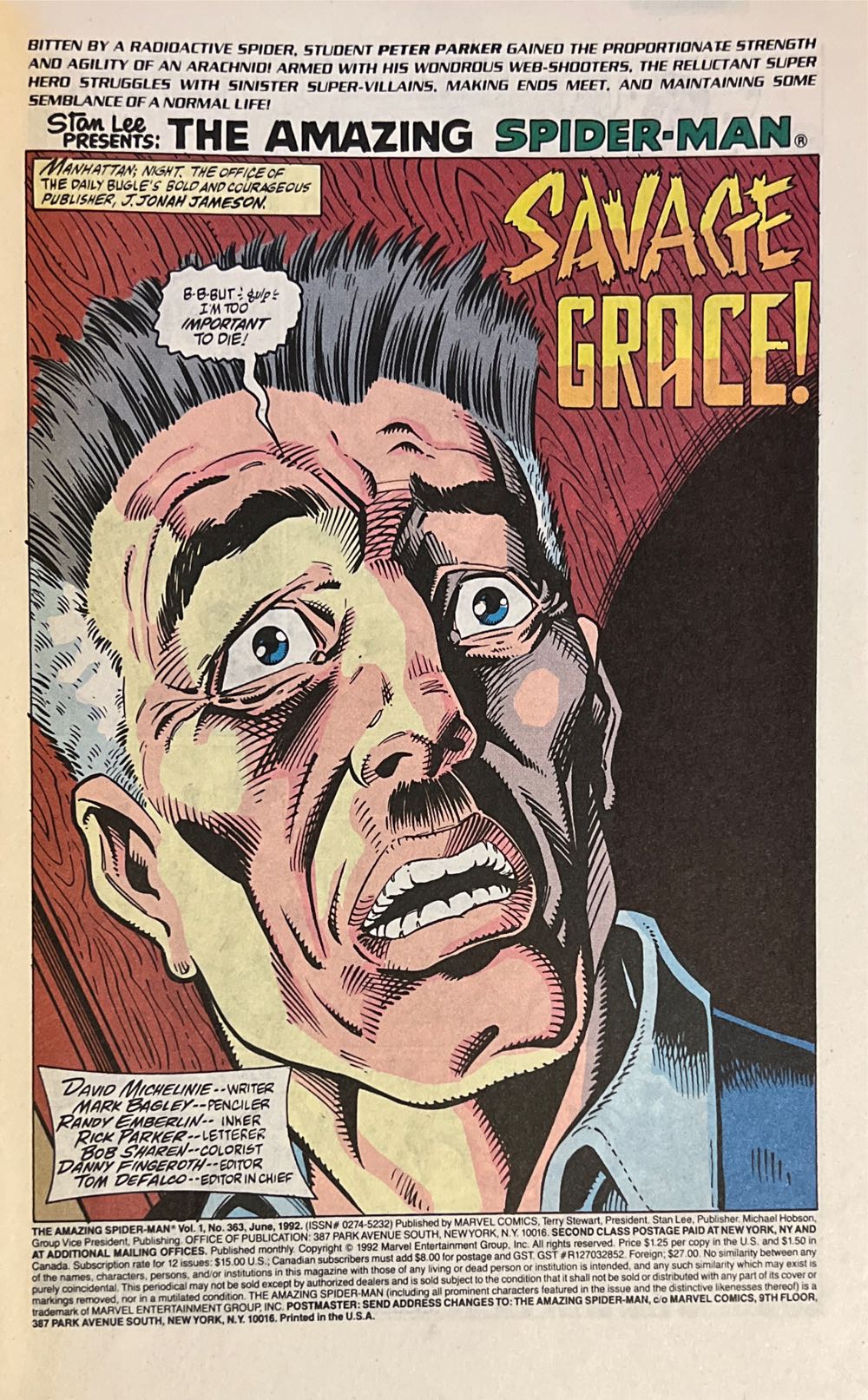 The Amazing Spider-Man - Marvel Comics (363 - Jun 1992) comic book collectible [Barcode 759606068142] - Main Image 3