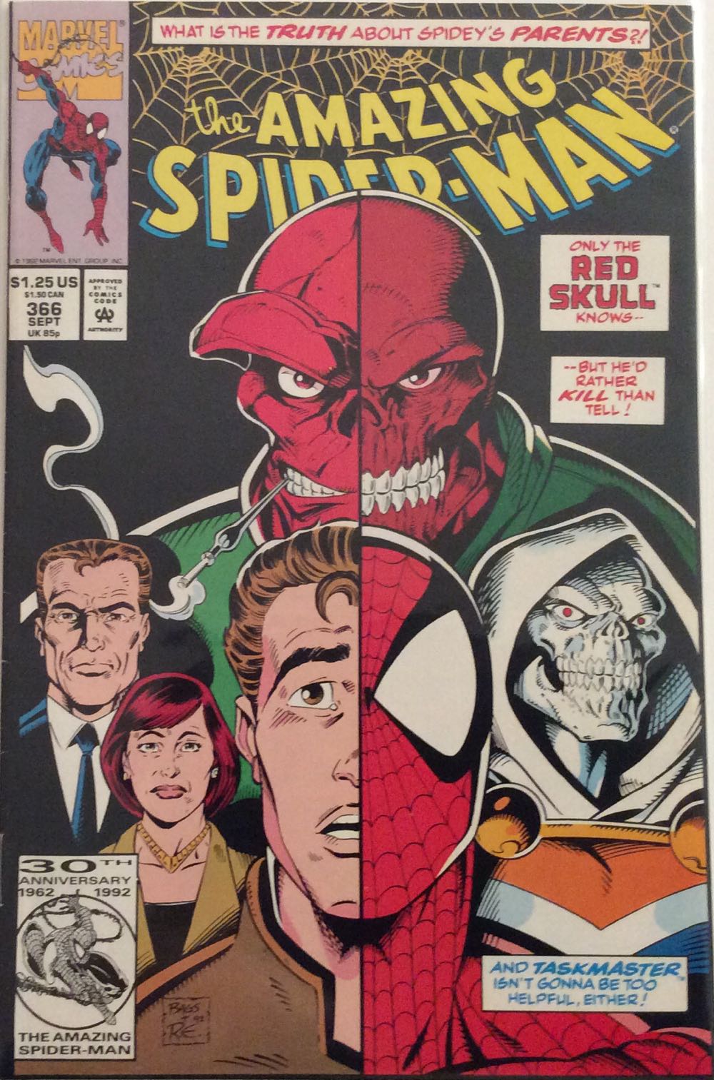 The Amazing Spider-man - Marvel (366 - Sep 1992) comic book collectible [Barcode 759606068142] - Main Image 2