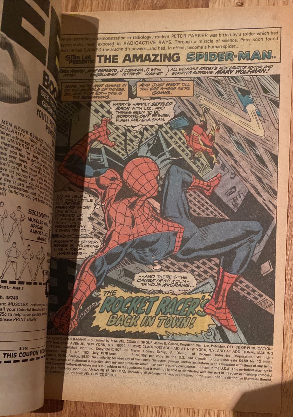 Amazing Spiderman, The - Marvel Comics Group (182 - Jul 1978) comic book collectible [Barcode 759606068142] - Main Image 4