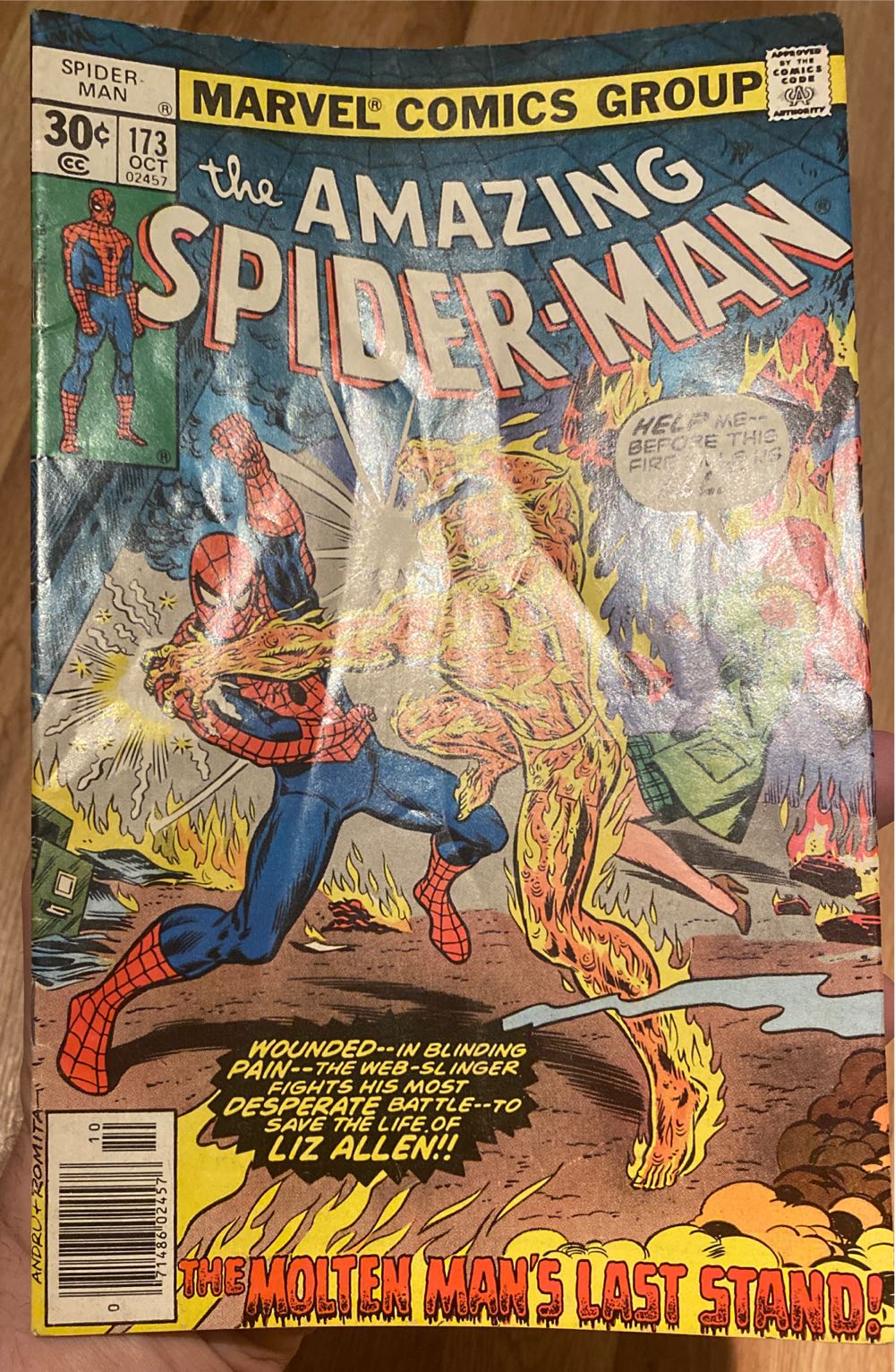 Amazing Spider-man, The - Marvel Comics Group (173 - Oct 1977) comic book collectible [Barcode 759606068142] - Main Image 3