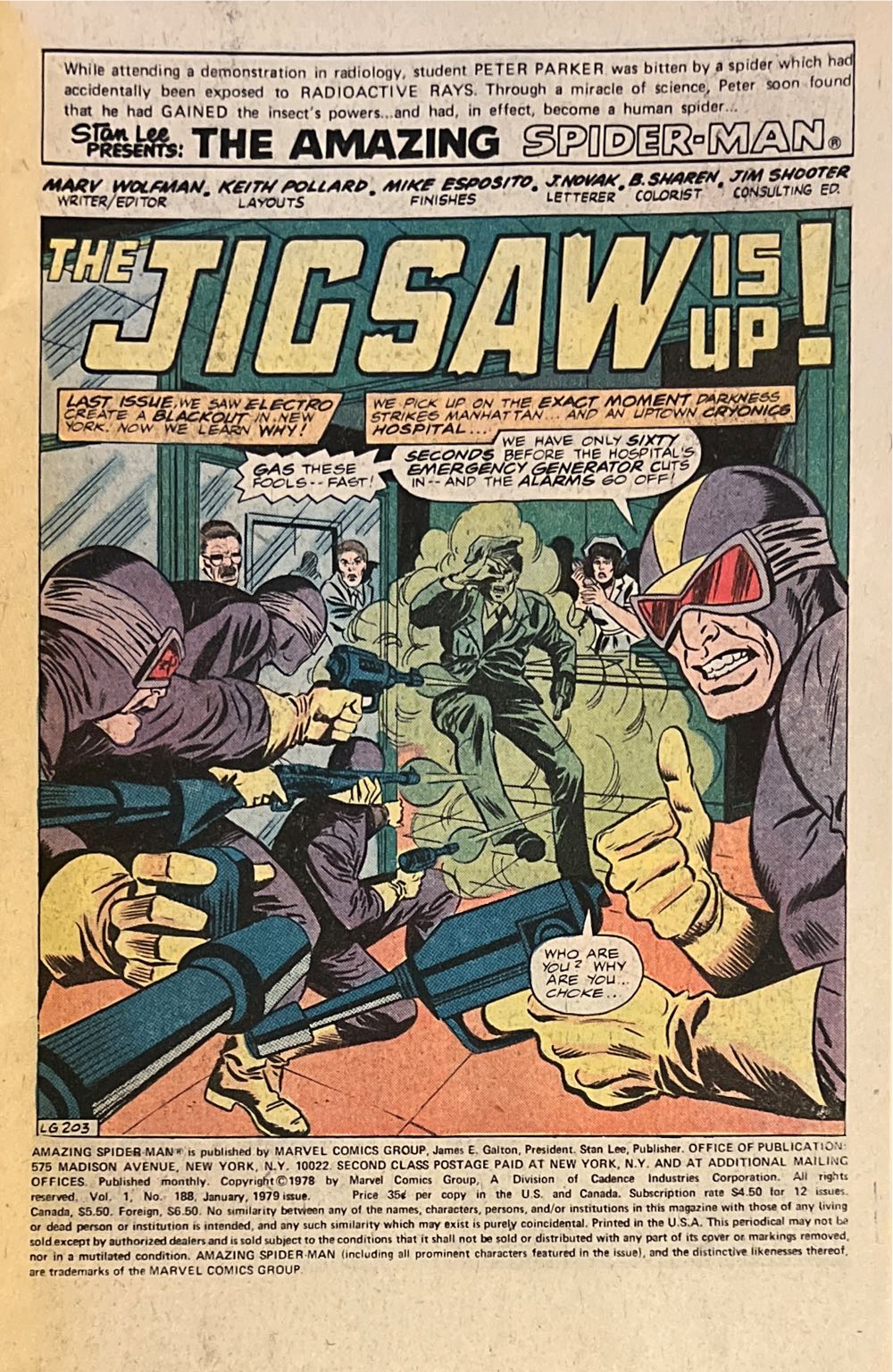 Amazing Spider-man, The - Marvel Comics Group (188 - Jan 1979) comic book collectible [Barcode 759606068142] - Main Image 3