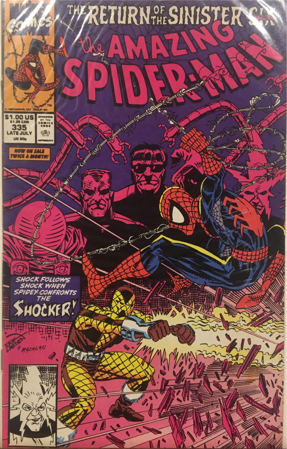 The Amazing Spider-man - Marvel Comics (335 - Jul 1990) comic book collectible [Barcode 759606068142] - Main Image 2