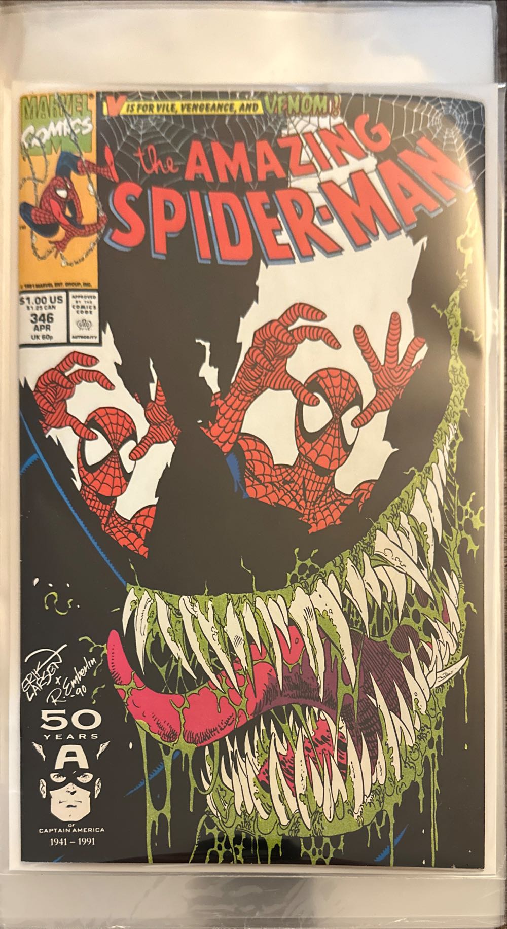 The Amazing Spider-man - Marvel Comics Group (346 - Apr 1991) comic book collectible [Barcode 759606068142] - Main Image 2