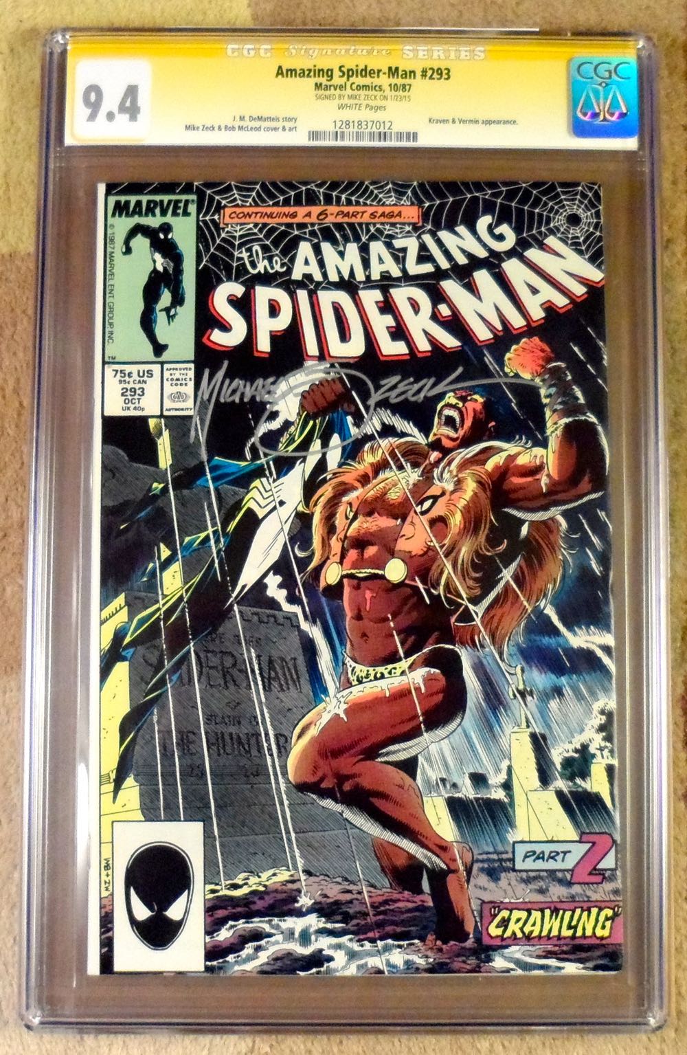 The Amazing Spider-man - Marvel (293 - Oct 1987) comic book collectible [Barcode 759606068142] - Main Image 3