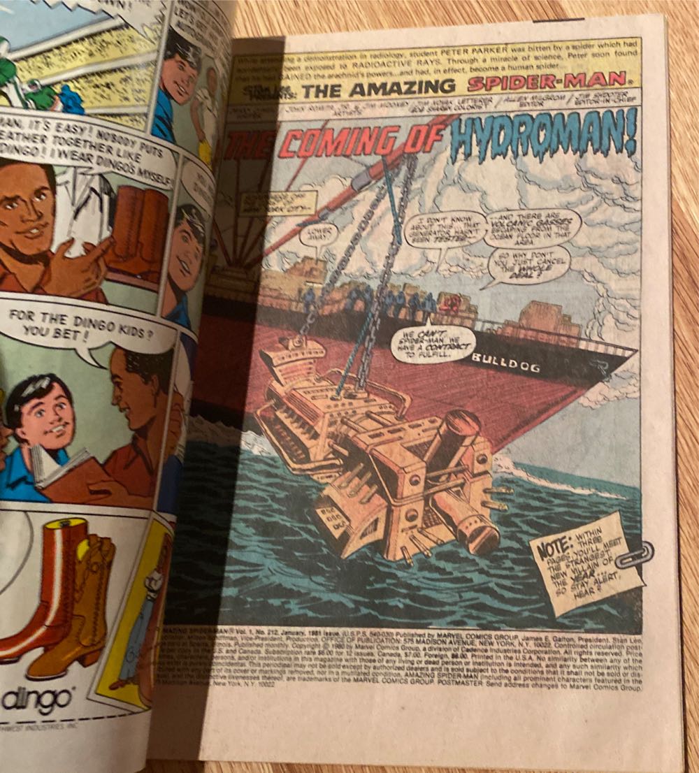 The Amazing Spider-man - Marvel Comics Group (212 - Feb 1980) comic book collectible [Barcode 759606068142] - Main Image 3