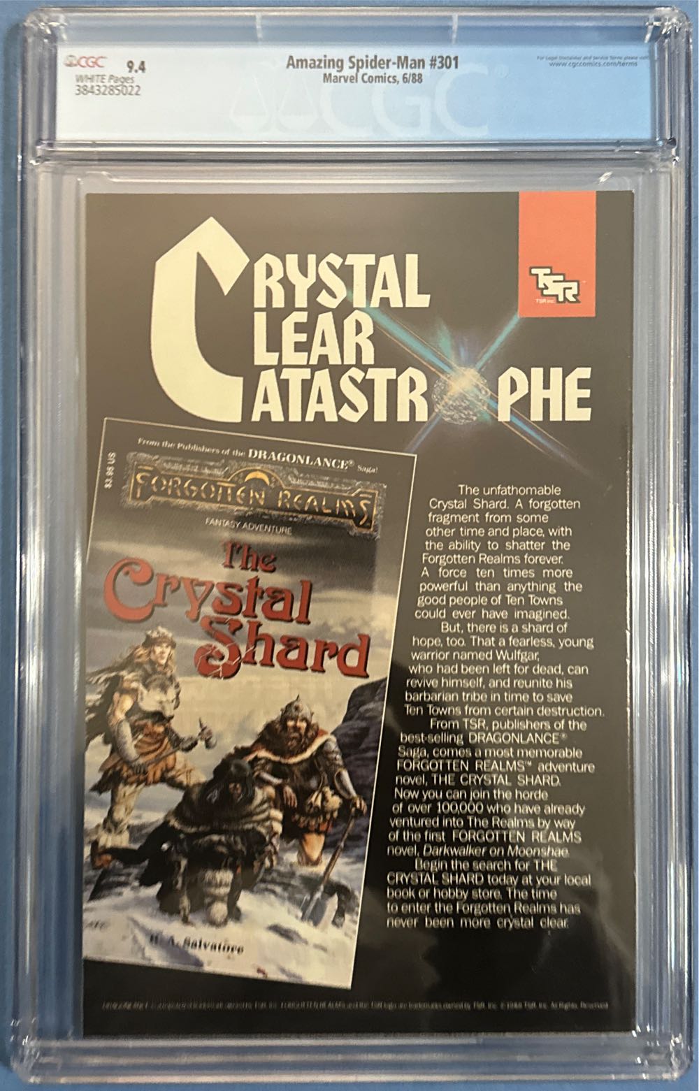 (CGC 9.4)The Amazing Spider-Man (1963 1st Series)#301 - Marvel Comics (301 - Jun 1988) comic book collectible [Barcode 2201] - Main Image 2