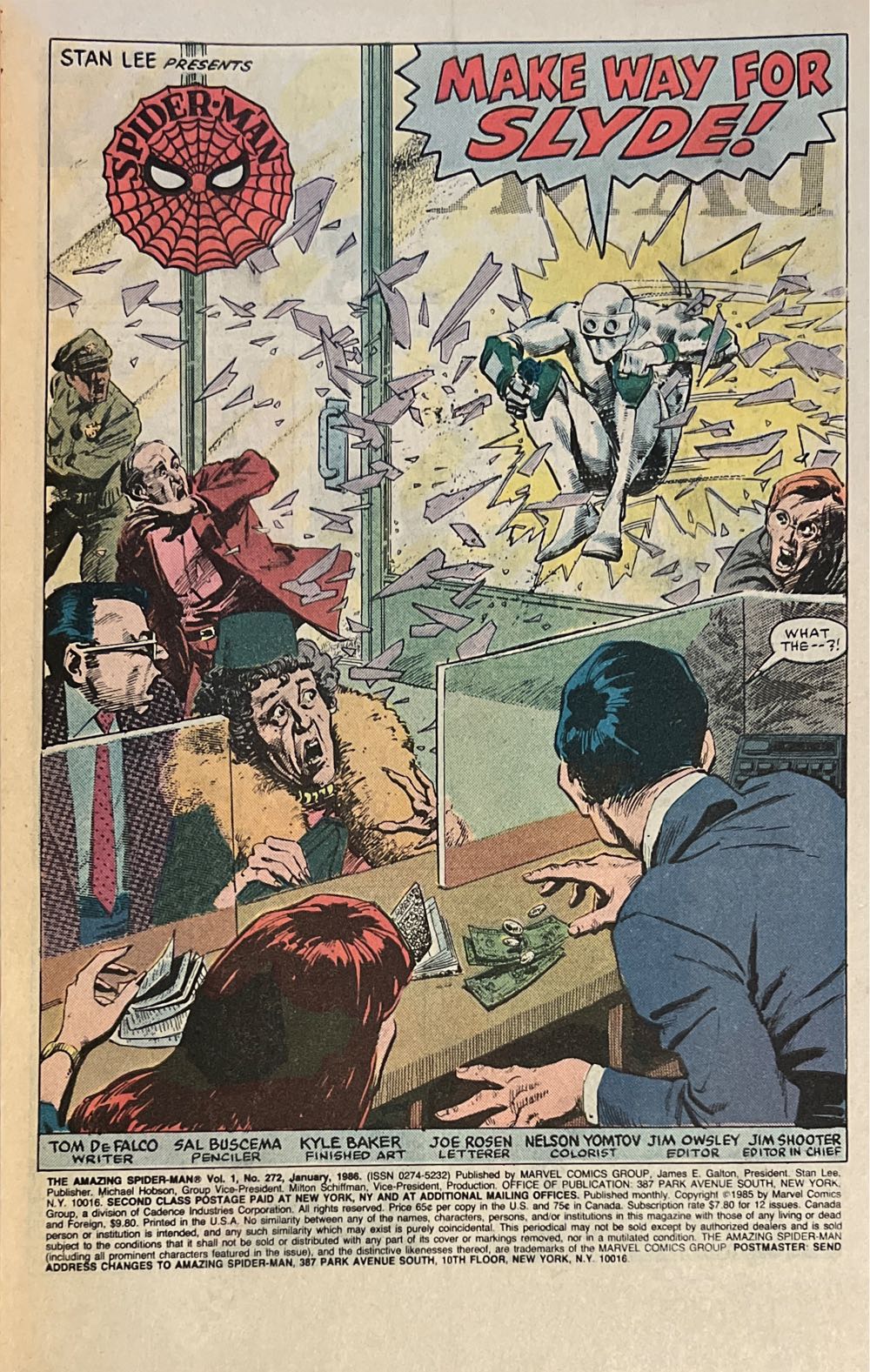 The Amazing Spider-Man #272 - Marvel (272 - 01/1986) comic book collectible - Main Image 3