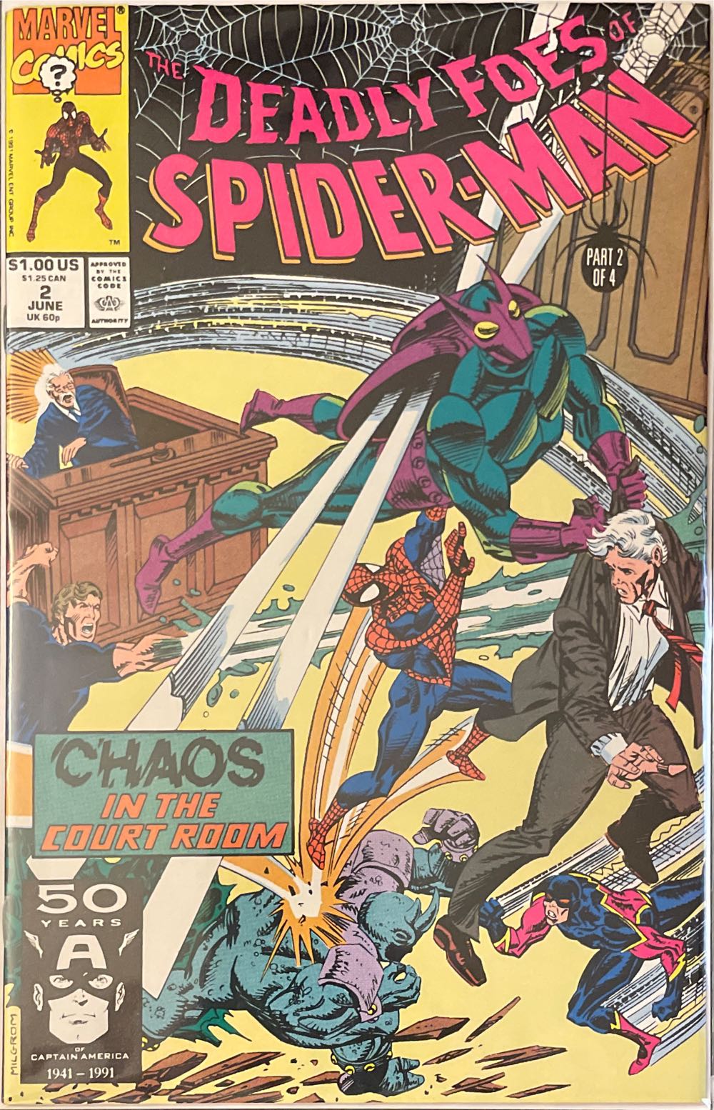 The Deadly Foes Of Spider-Man - Marvel Comics (2 - Jun 1991) comic book collectible [Barcode 071486017097] - Main Image 2