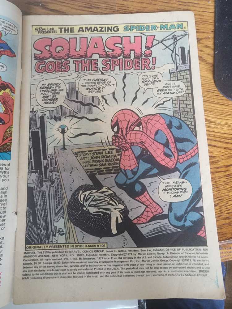 Marvel Tales Featuring: Spider-man  (85) comic book collectible [Barcode 071486024767] - Main Image 4
