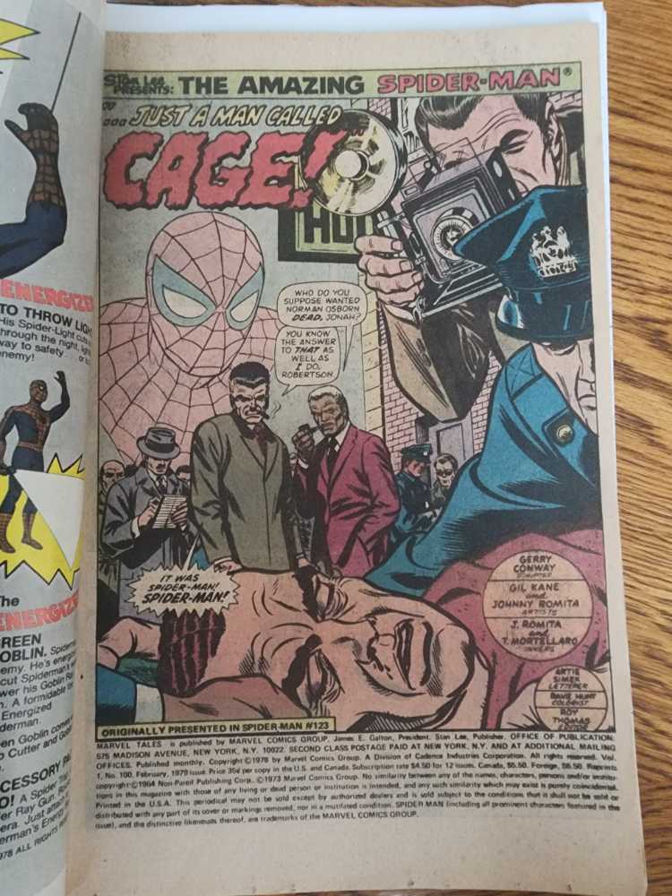 Marvel Tales STARRING: Spider-Man - Marvel Comics Group (100 - Feb 1978) comic book collectible [Barcode 071486024767] - Main Image 2