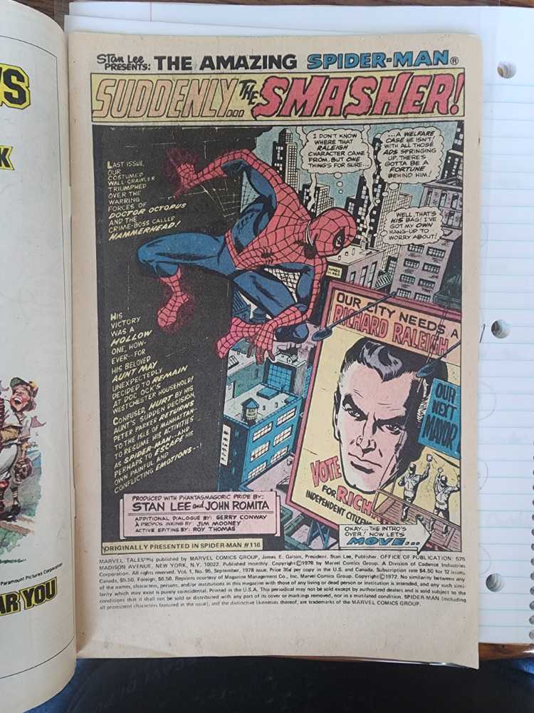 Marvel Tales - Marvel Comics Group (95 - Sep 1978) comic book collectible [Barcode 071486024767] - Main Image 2