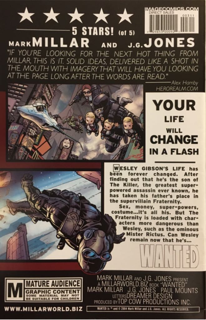 Wanted (vol.1) - Image Comics/Top Cow Productions (3 - Apr 2004) comic book collectible [Barcode 709853000921] - Main Image 2