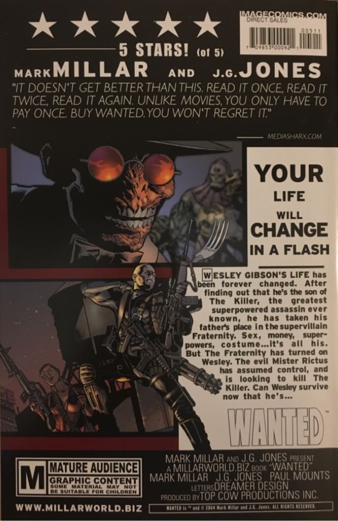 Wanted - Top Cow Productions (5 - Oct 2004) comic book collectible [Barcode 709853000921] - Main Image 2