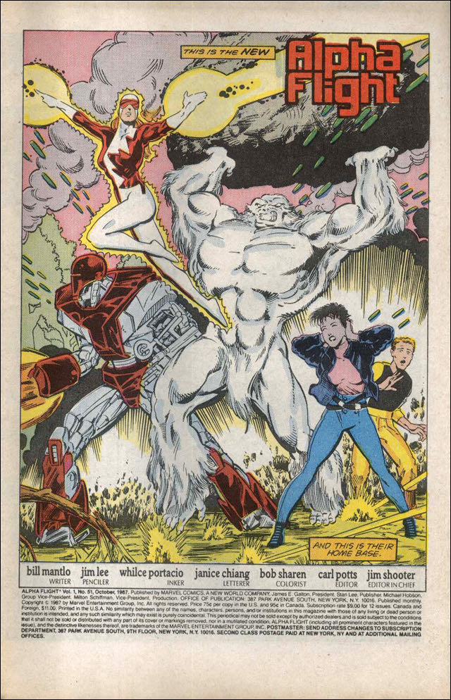 Alpha Flight - Marvel (51 - Oct 1987) comic book collectible [Barcode 071486029670] - Main Image 2