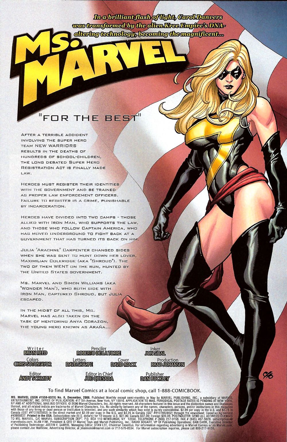 Ms. Marvel Vol. 2 - Marvel Comics (8 - Dec 2006) comic book collectible [Barcode 759606058280] - Main Image 2