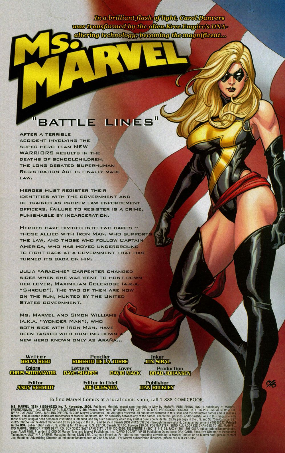 Ms. Marvel Vol. 2 - Marvel Comics (7 - Nov 2006) comic book collectible [Barcode 5960605828] - Main Image 2