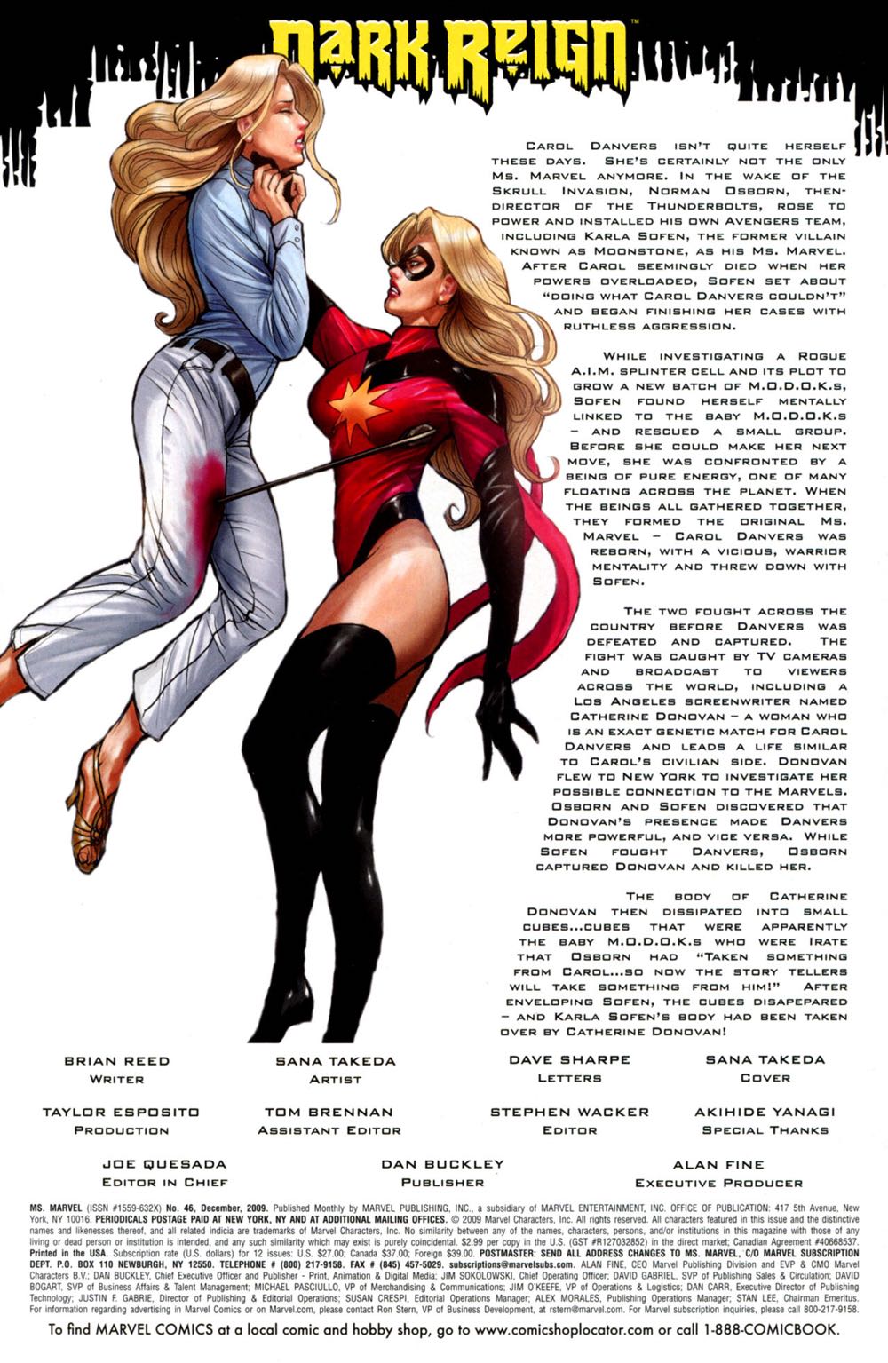 Ms. Marvel Vol. 2 - Marvel (46 - Dec 2009) comic book collectible [Barcode 75960605828004611] - Main Image 2