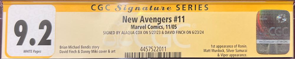 The New Avengers - Marvel Comics (11 - Sep 2005) comic book collectible [Barcode 75960605547001111] - Main Image 2