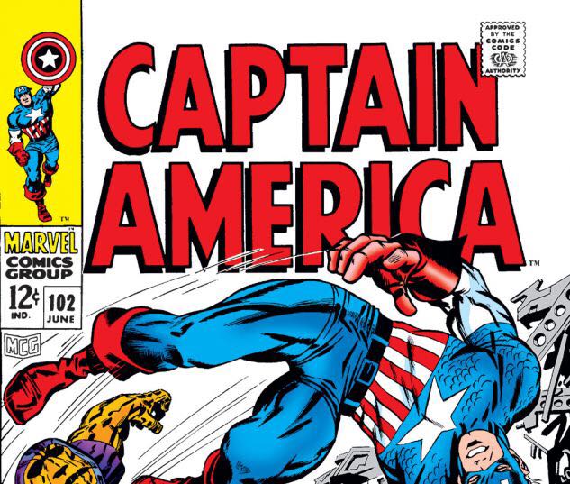 Captain America - Marvel Comics (102 - Jun 1968) comic book collectible [Barcode 85224178639] - Main Image 2