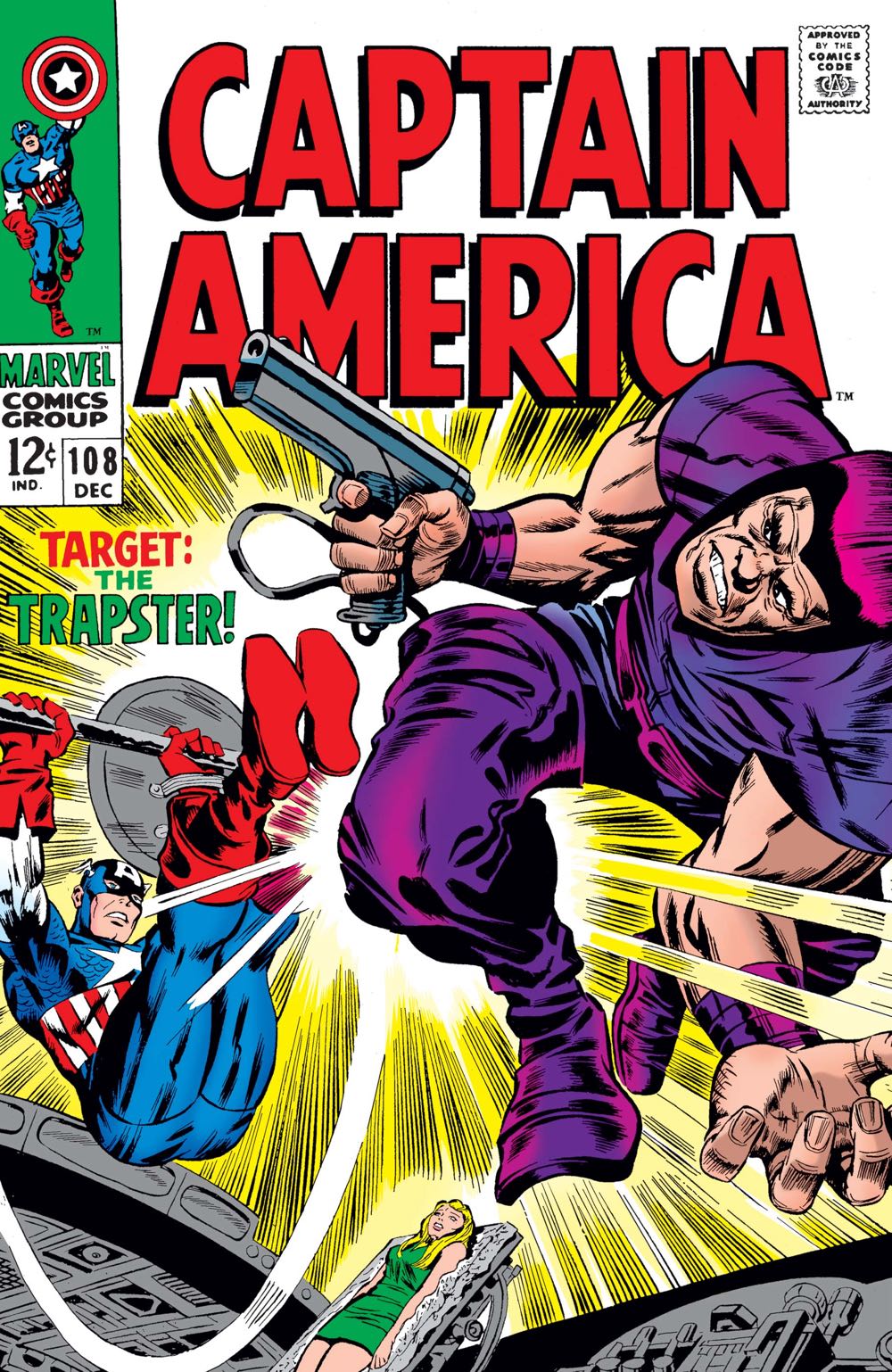 Captain America - Marvel Comics (108 - Dec 1968) comic book collectible [Barcode 85224486] - Main Image 4