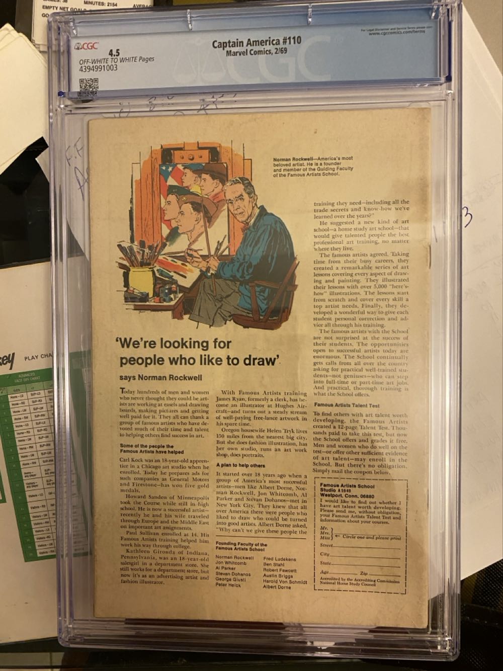 Captain America - Marvel (110 - Feb 1969) comic book collectible [Barcode 8552368874211585696666] - Main Image 2