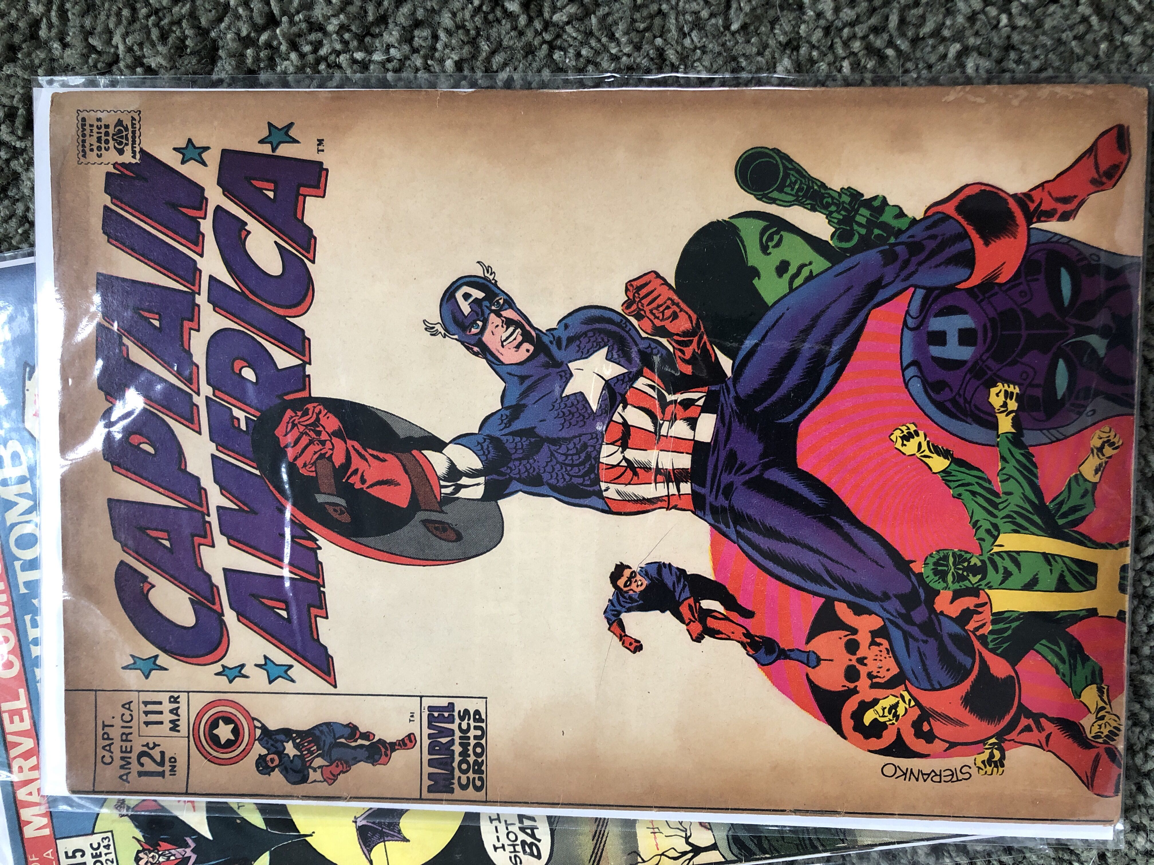 Captain America - Marvel Comics (111 - Mar 1969) comic book collectible [Barcode 85415664289266333333333333] - Main Image 2