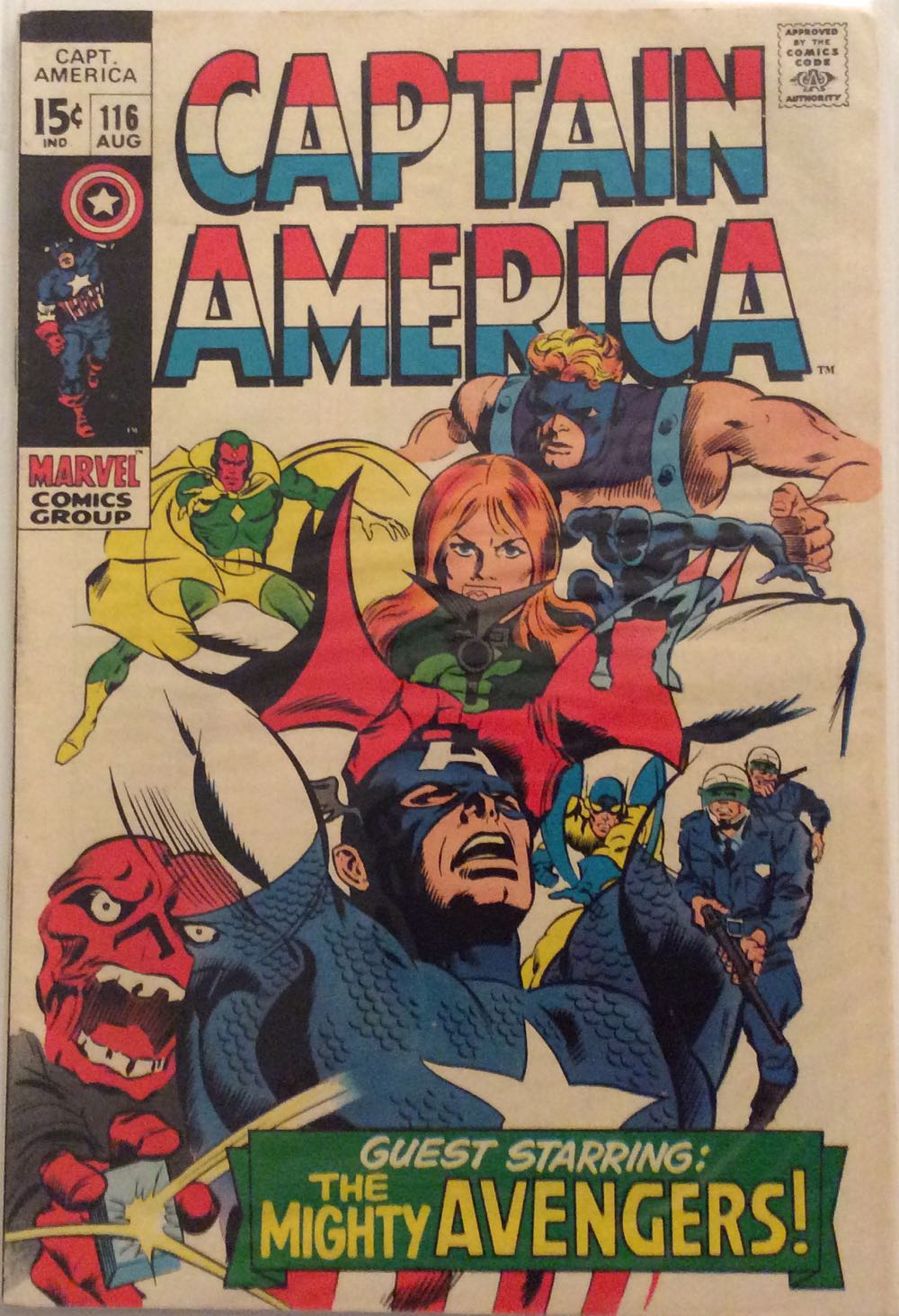 Captain America (1968) - Marvel Comics (116 - Aug 1969) comic book collectible [Barcode 85525698745885] - Main Image 2