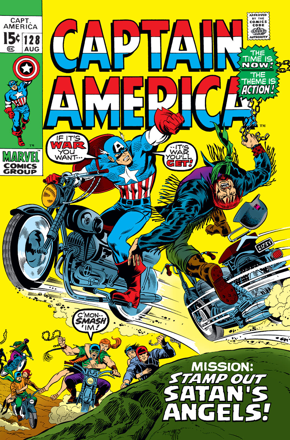 Captain America - Marvel Comics Group (128 - Aug 1970) comic book collectible [Barcode 822855544444444444441141111] - Main Image 4