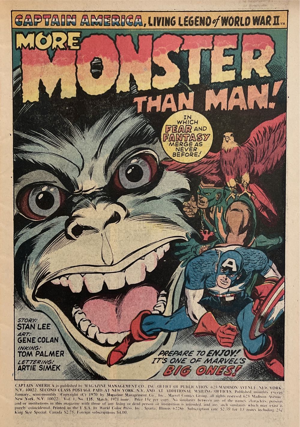 Captain America V1 - Magazine Management Co. (135 - Mar 1971) comic book collectible [Barcode 82241456] - Main Image 2