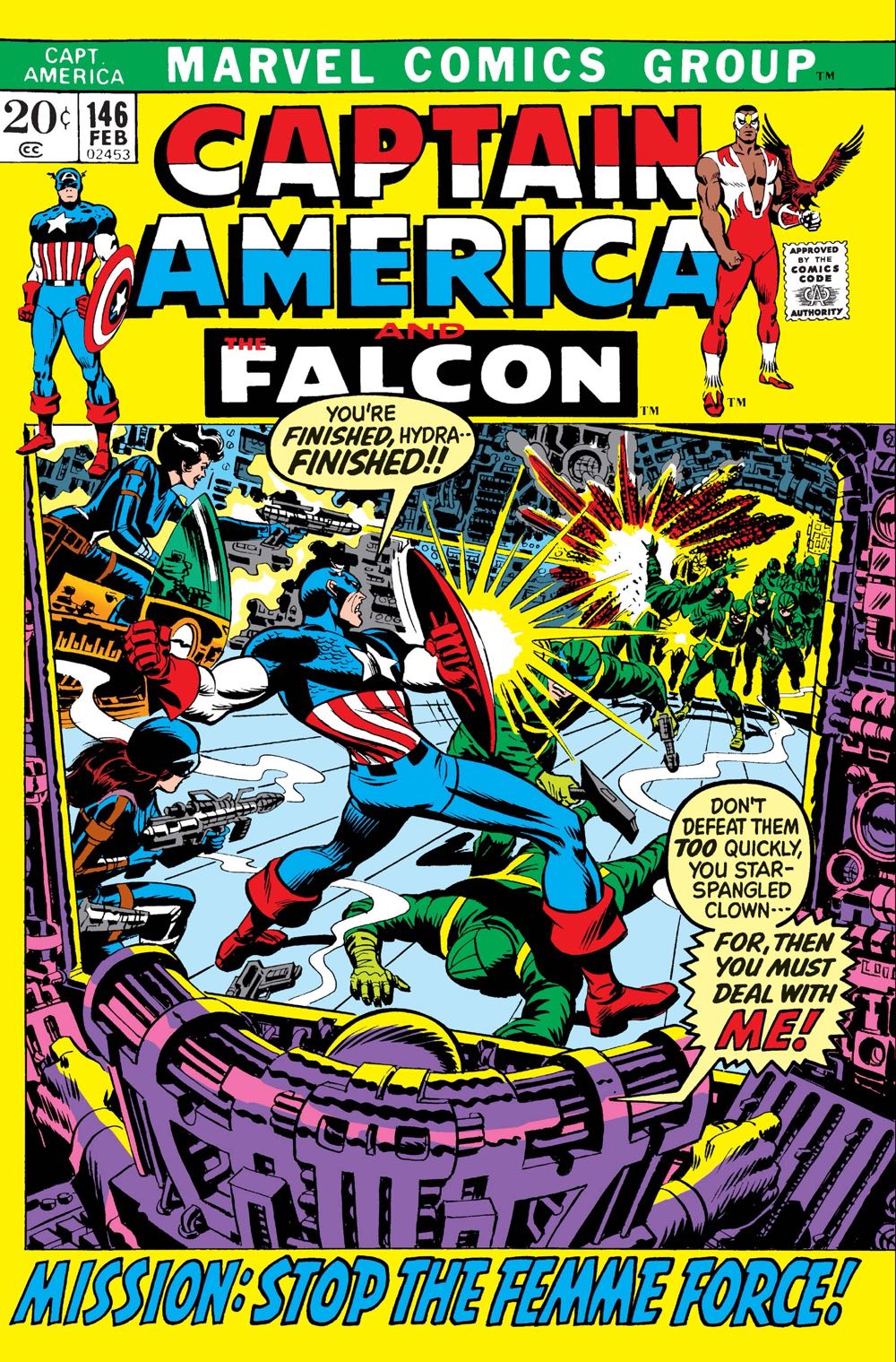 Captain America - Marvel (146 - Feb 1972) comic book collectible [Barcode 852214] - Main Image 2