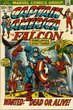 Captain America (1968) - Marvel Comics (154 - Oct 1972) comic book collectible [Barcode 744558] - Main Image 1