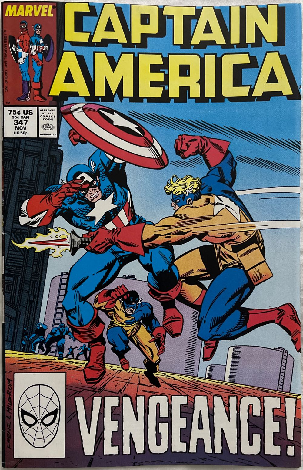 Captain America - Marvel (347 - 11/1988) comic book collectible [Barcode 759606056521] - Main Image 3