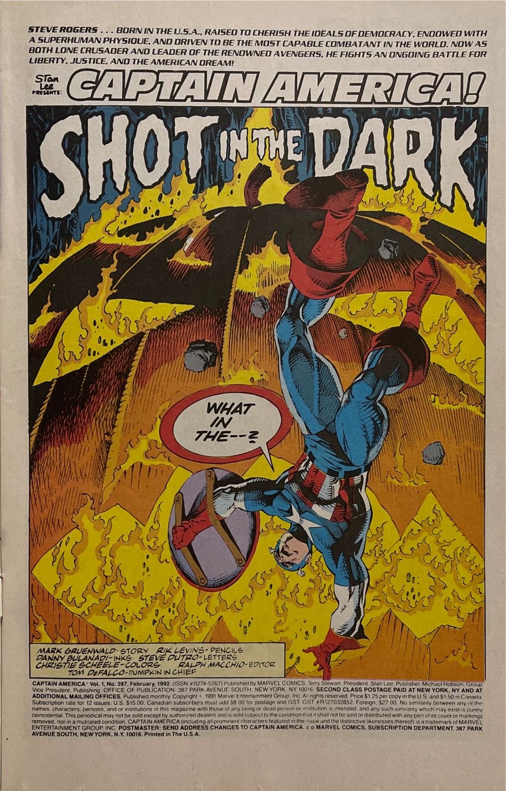 Captain America - Marvel (397 - Feb 1991) comic book collectible - Main Image 2