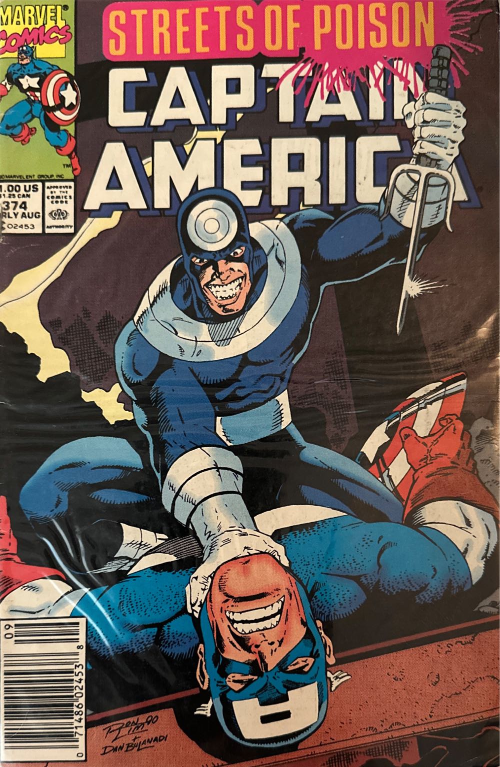 Captain America - Marvel Comics (374 - 08/1990) comic book collectible - Main Image 3