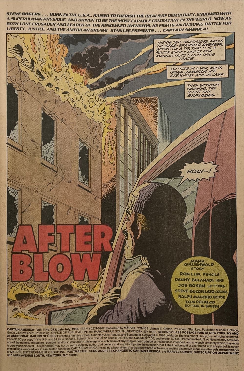 Captain America - Marvel (373 - Jul 1990) comic book collectible - Main Image 2