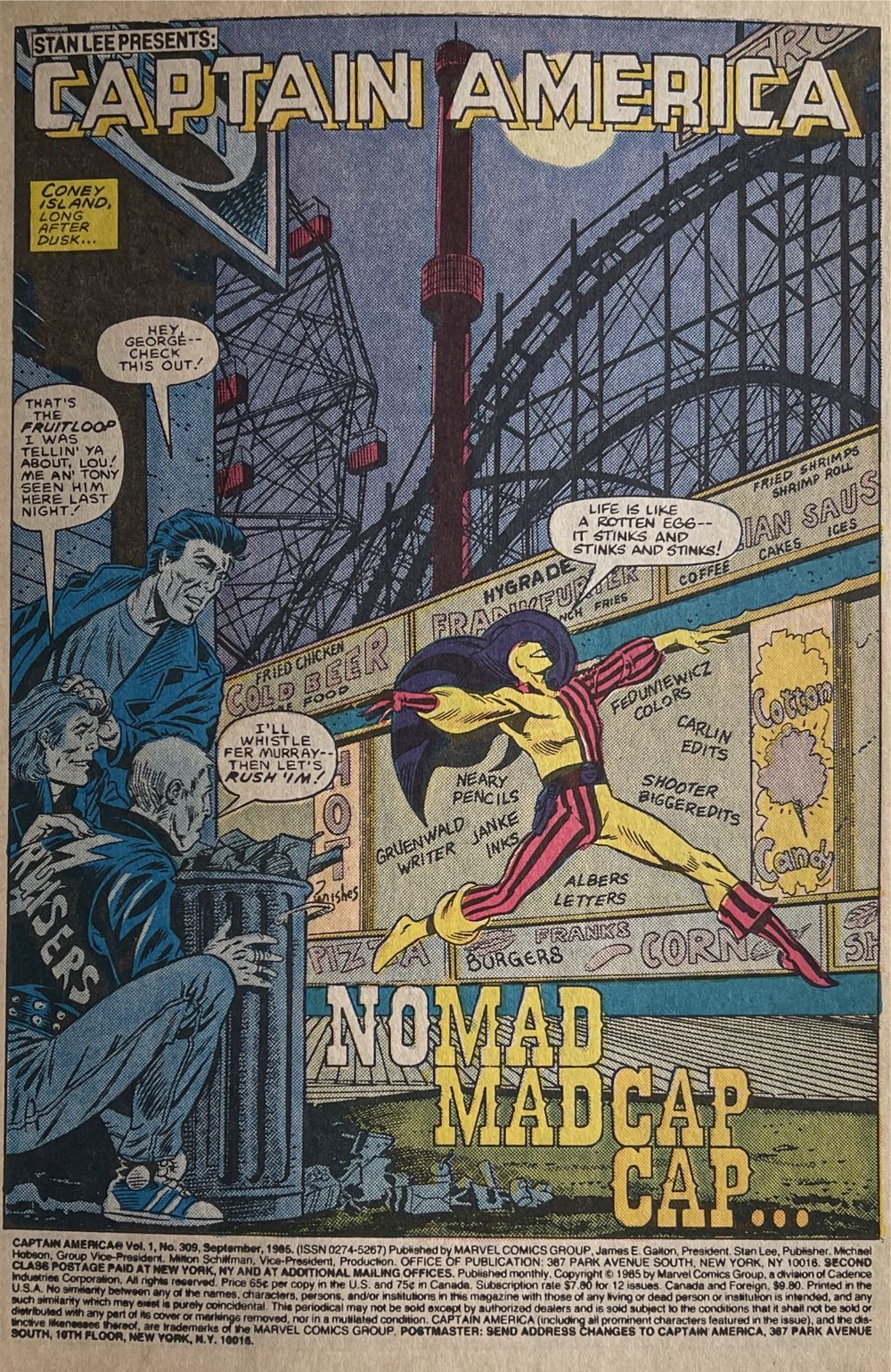 Captain America - Marvel (309 - 09/1985) comic book collectible - Main Image 2