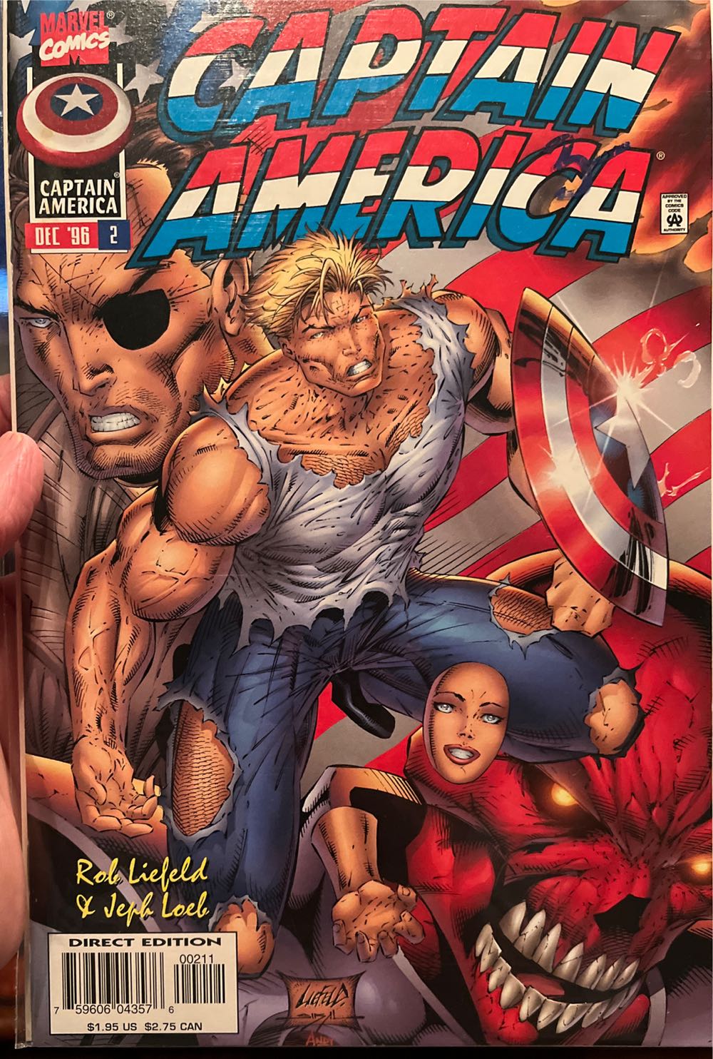 Captain America - Marvel Comics (2 - Dec 1996) comic book collectible [Barcode 75960604357600211] - Main Image 2