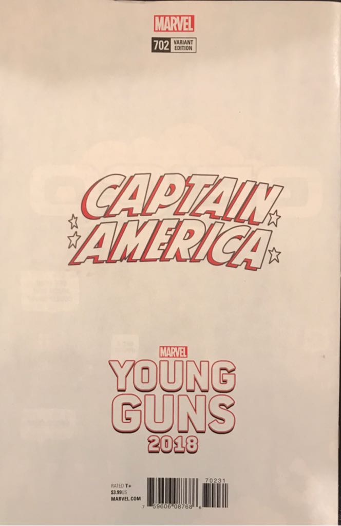 Captain America  (702 - Jul 2018) comic book collectible [Barcode 75960608768670231] - Main Image 2